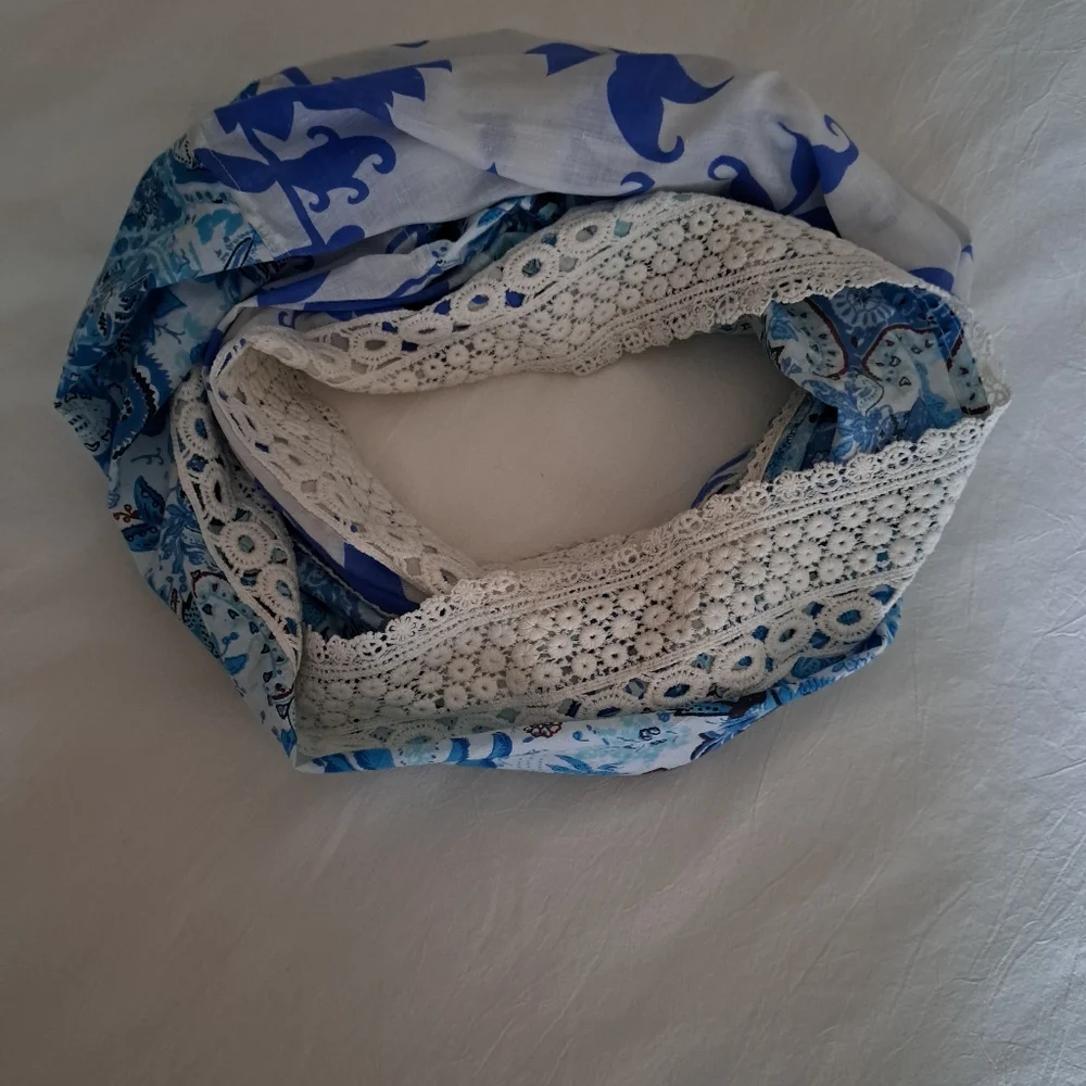 2 Pattern Cotton Infinity Scarf - Picture 15 of 16